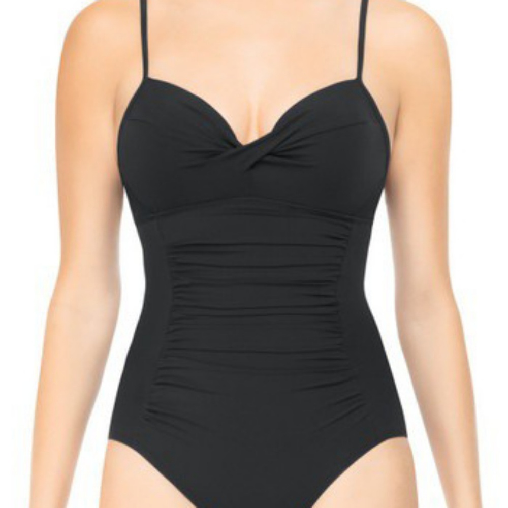 SPANX Love Your Assets Push-Up One-Piece Black Swi